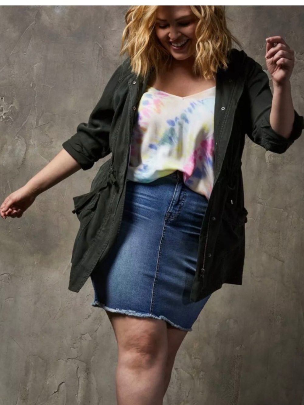 Green Tencel Anorak